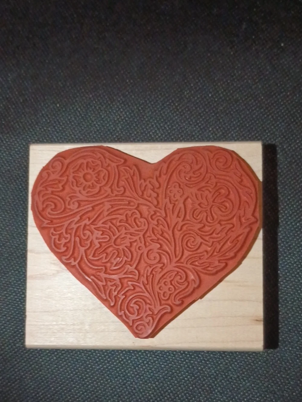 Ornate Heart stamp By Rubber Stampede